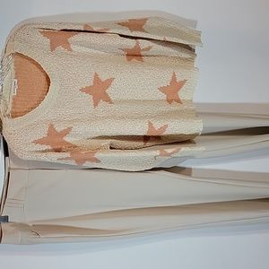 ALFANI | Curvy Fit Cream Trouser + Coordinating Sweater